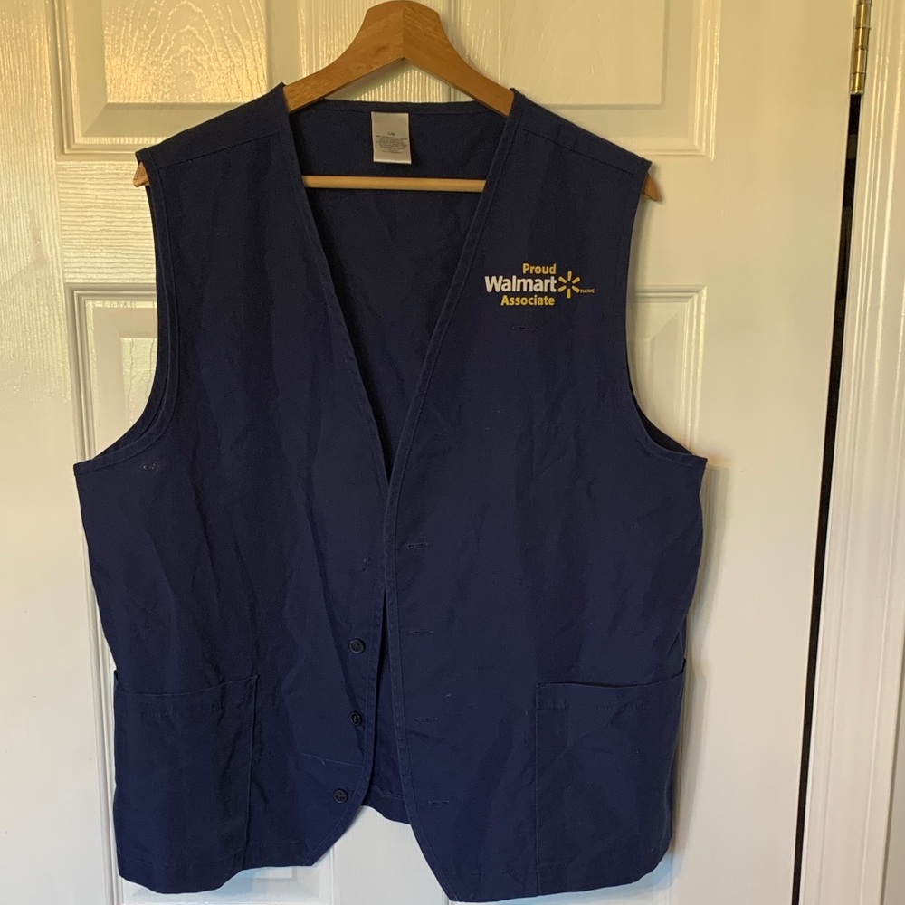 Walmart Associate Navy Work Vest Size Large